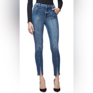 Good American good waist high rise dark jeans size 28 front seam